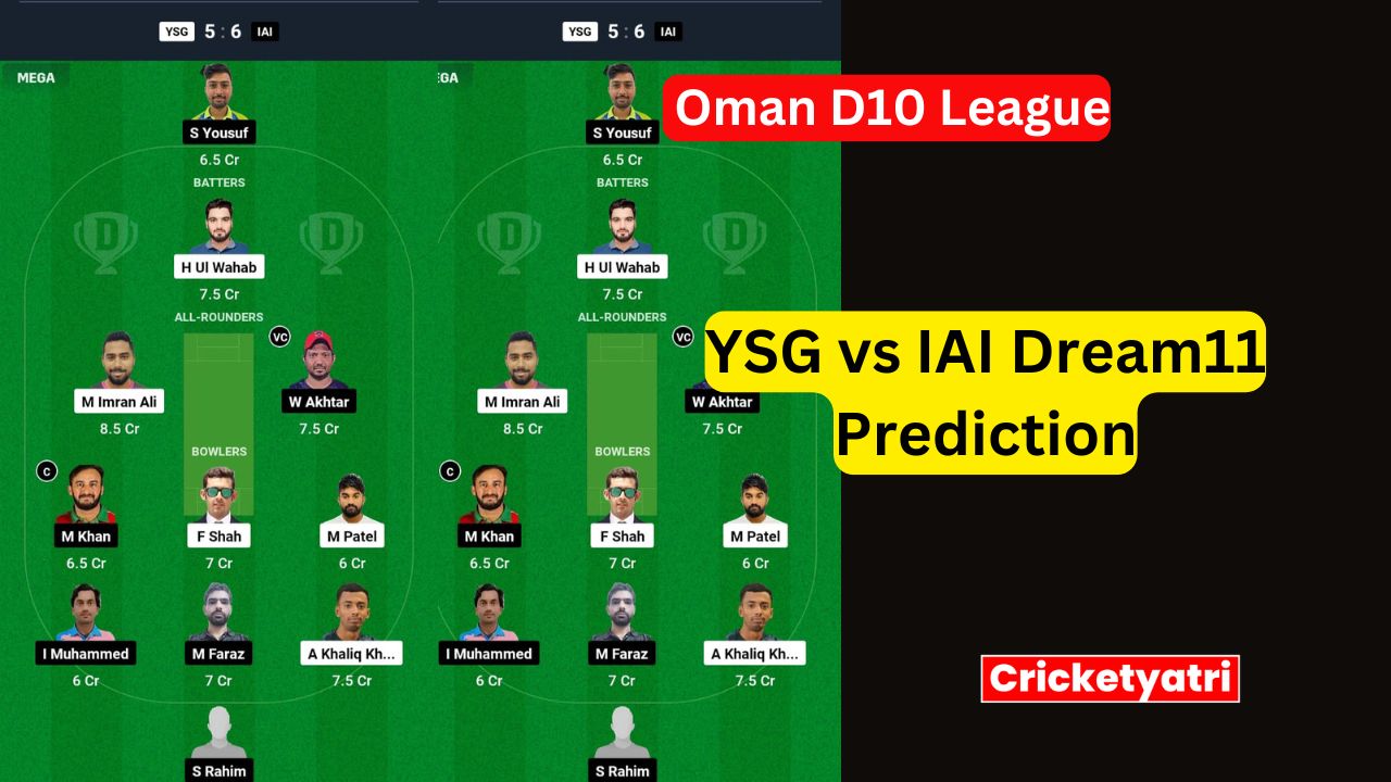 YSG vs IAI Dream11