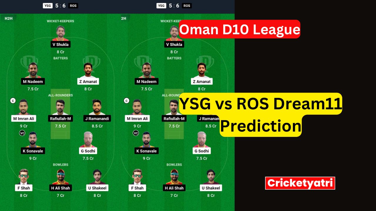 YSG vs ROS Dream11