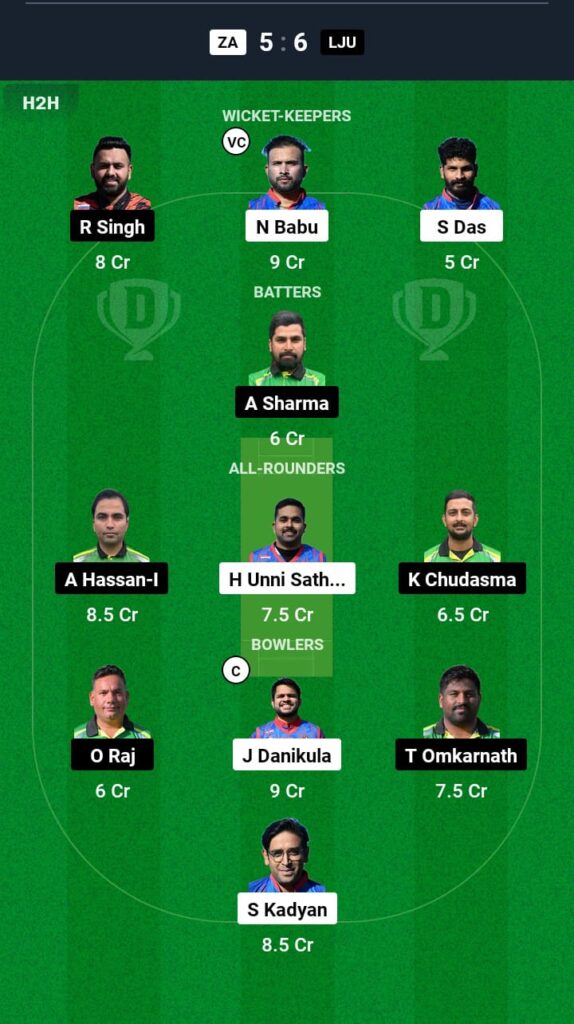 ZA vs LJU Dream11