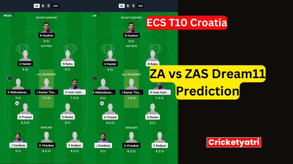 ZA vs ZAS Dream11