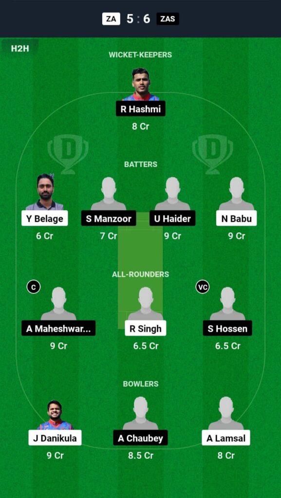 ZA vs ZAS Dream11