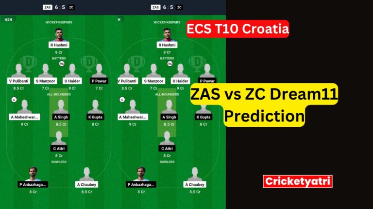 ZAS vs ZC Dream11