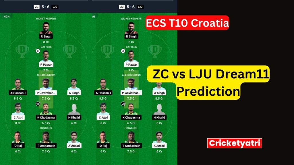 ZC vs LJU Dream11