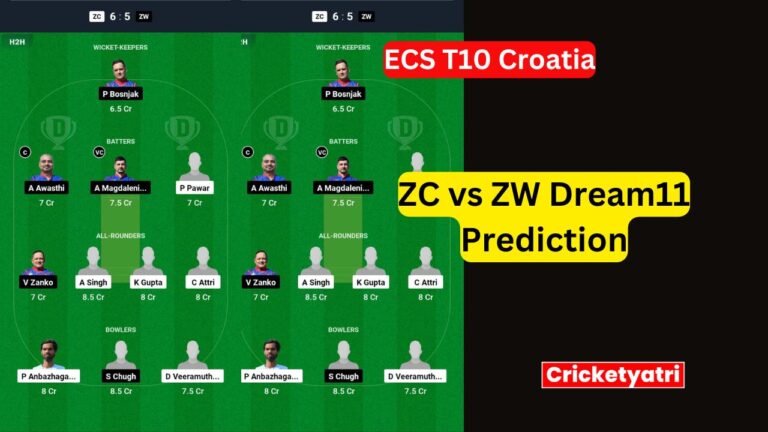 ZC vs ZW Dream11