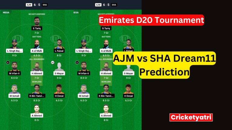 AJM vs SHA Dream11