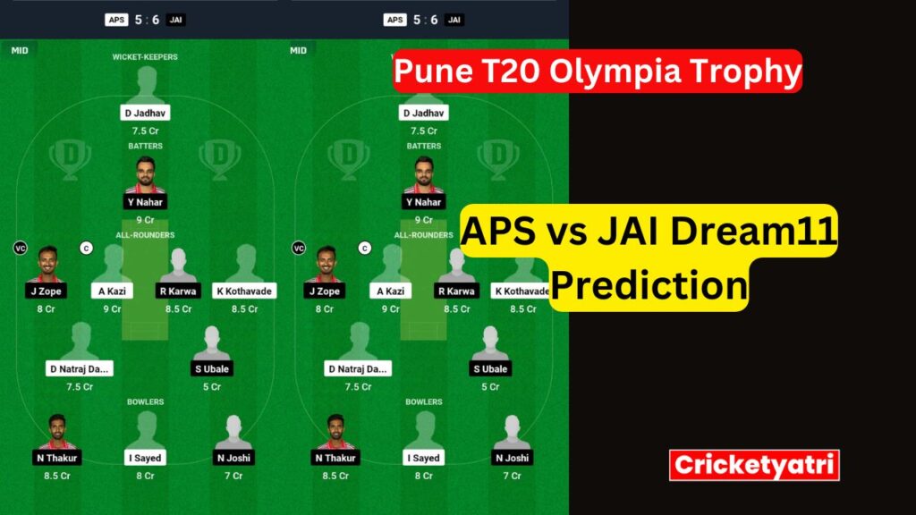 APS vs JAI Dream11