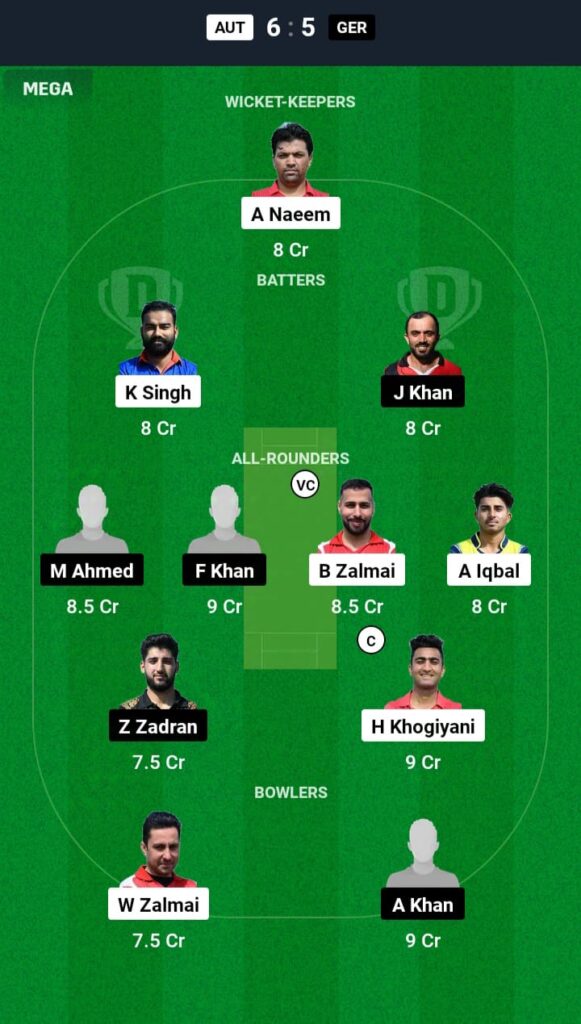 AUT vs GER Dream11