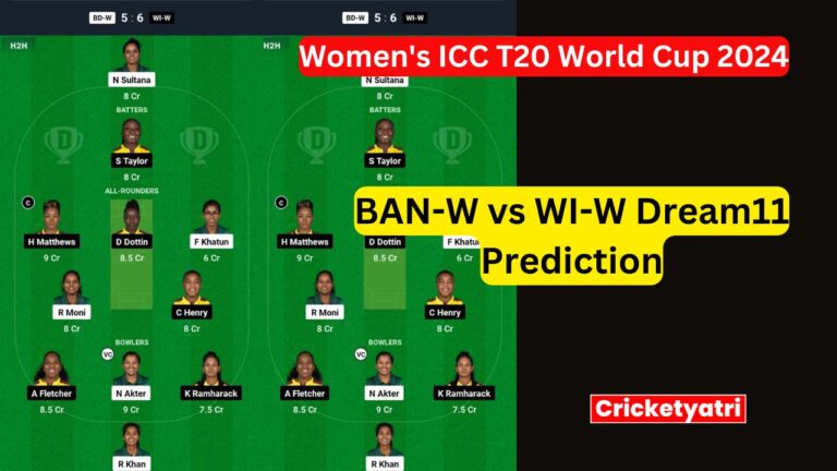 BAN-W vs WI-W Dream11