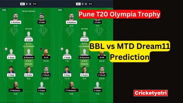 BBL vs MTD Dream11