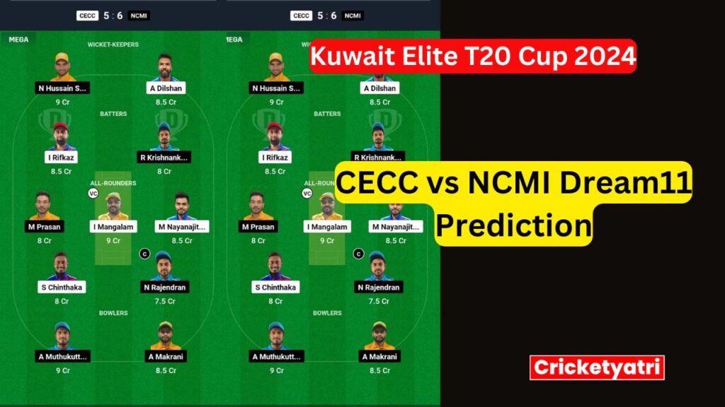 CECC vs NCMI Dream11