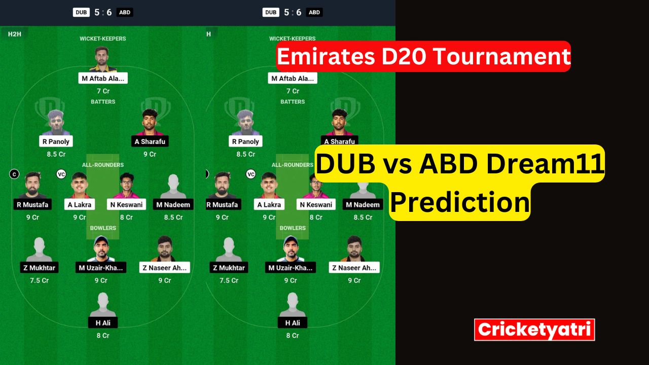 DUB vs ABD Dream11