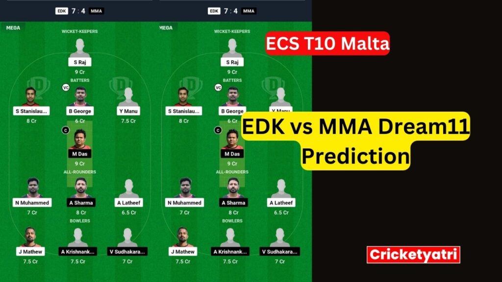 EDK vs MMA Dream11