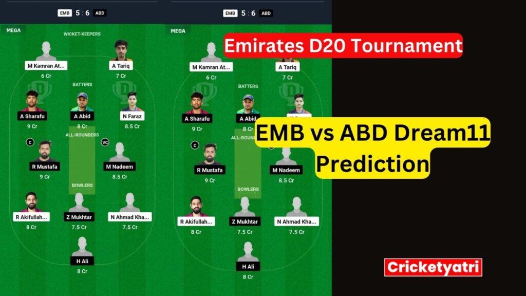 EMB vs ABD Dream11