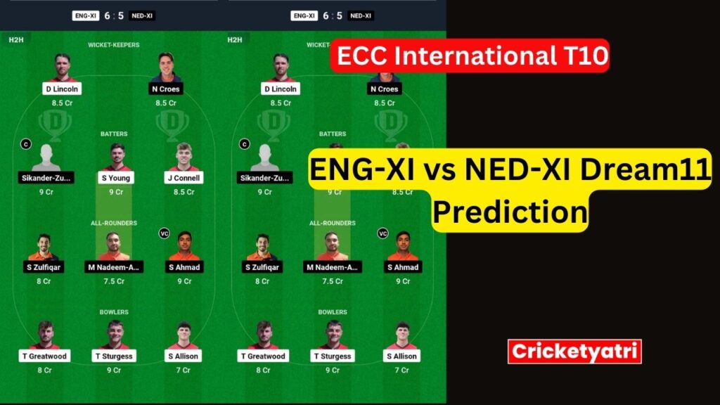 ENG-XI vs NED-XI Dream11