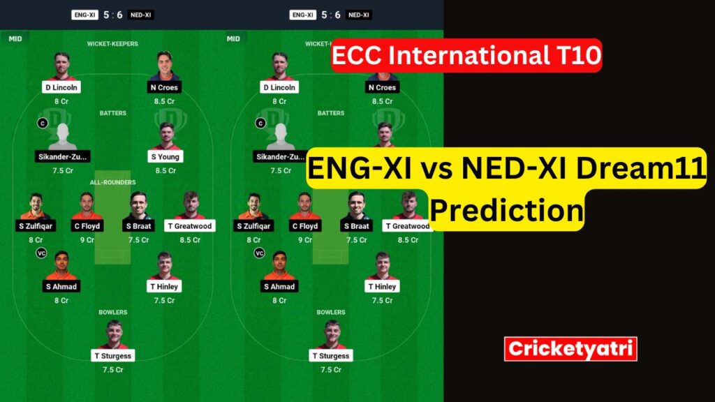 ENG-XI vs NED-XI Dream11