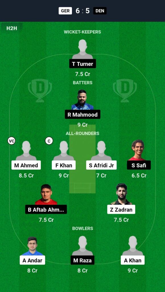 GER vs DEN Dream11