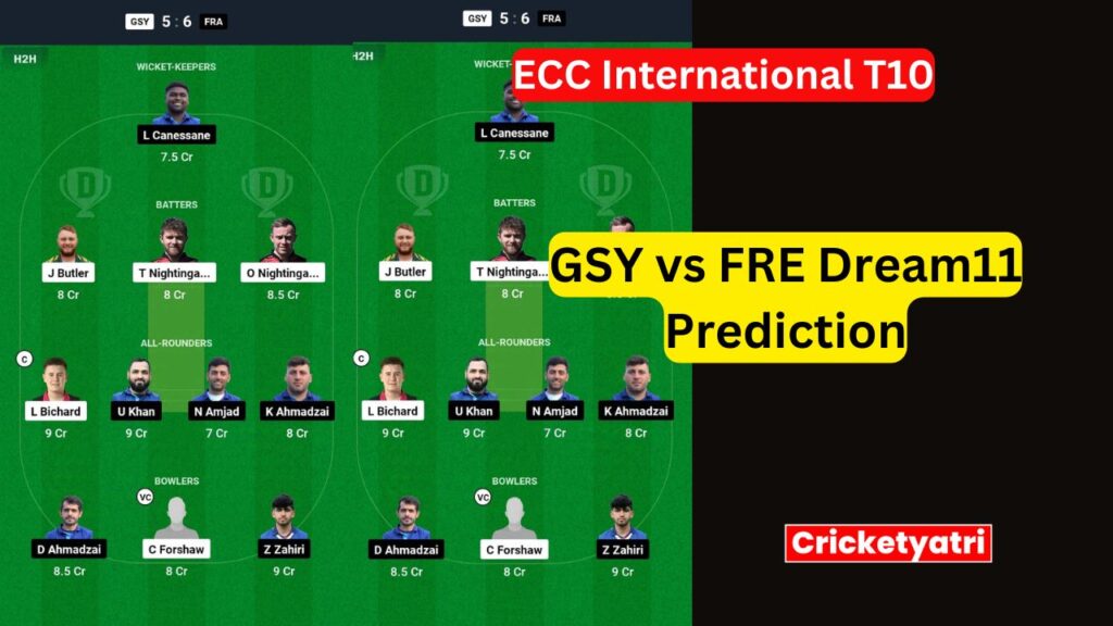 GSY vs FRE Dream11