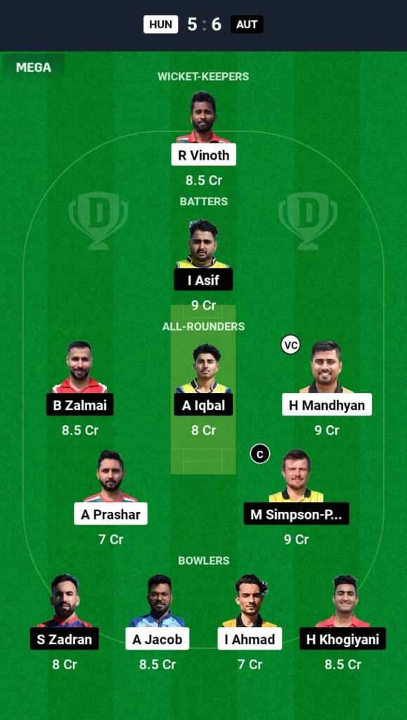 HUN vs AUT Dream11