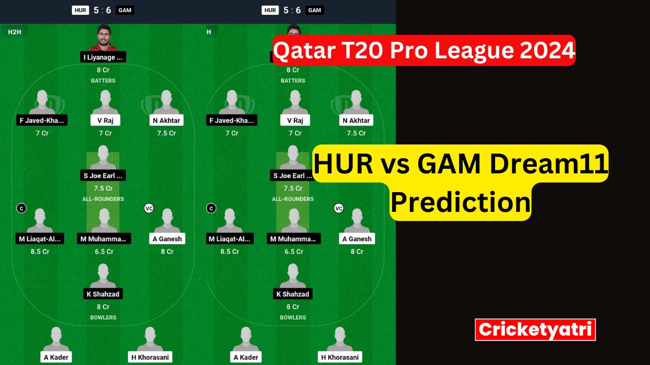 HUR vs GAM Dream11