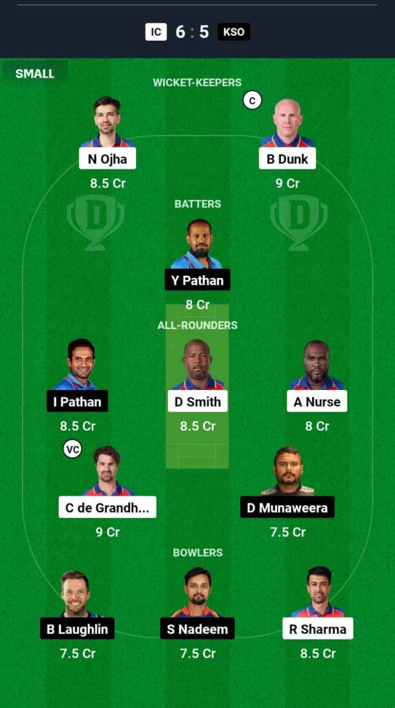 IC vs KSO Dream11