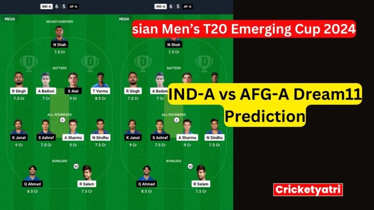 IND-A vs AFG-A Dream11