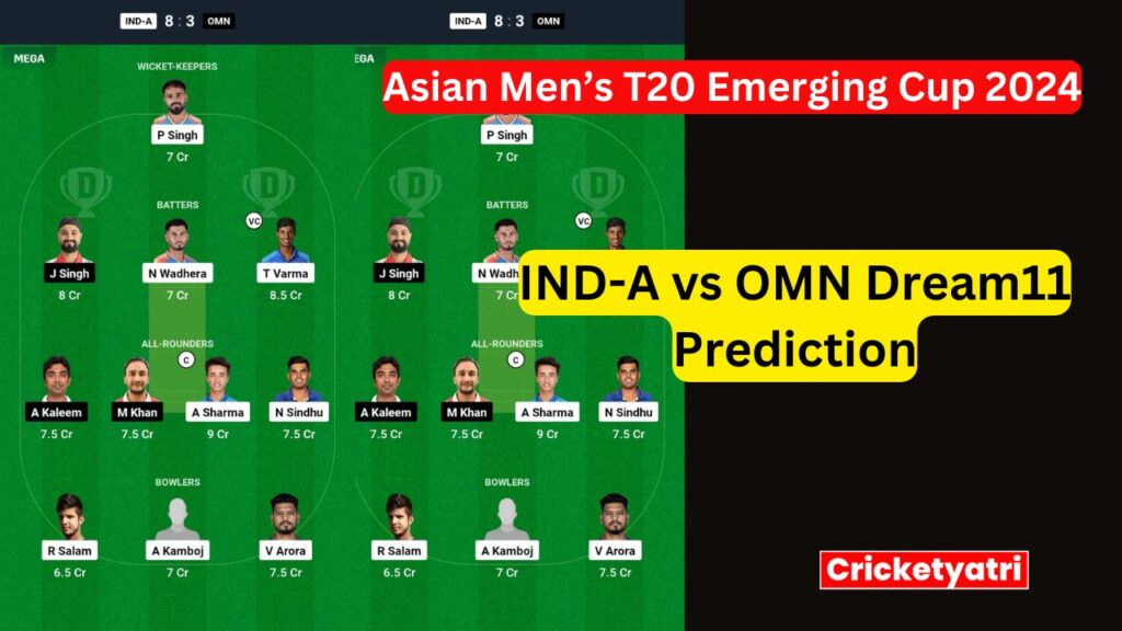 IND-A vs OMN Dream11