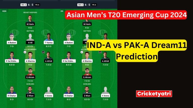 IND-A vs PAK-A Dream11