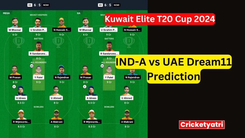 IND-A vs UAE Dream11