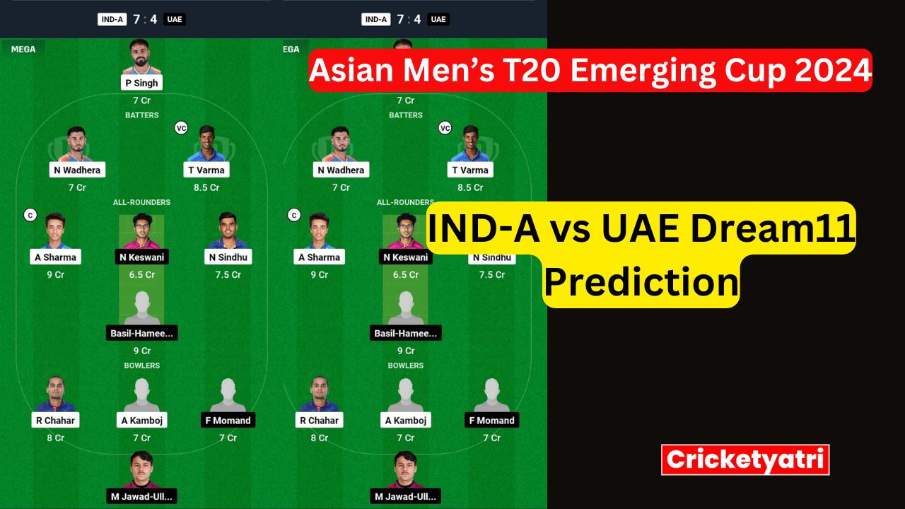 IND-A vs UAE Dream11