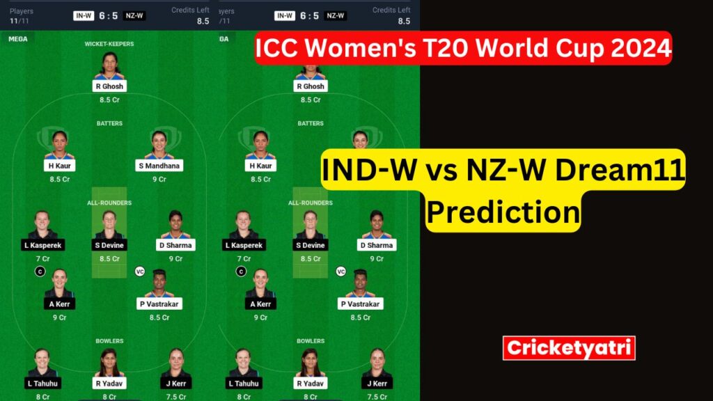 IND-W vs NZ-W Dream11