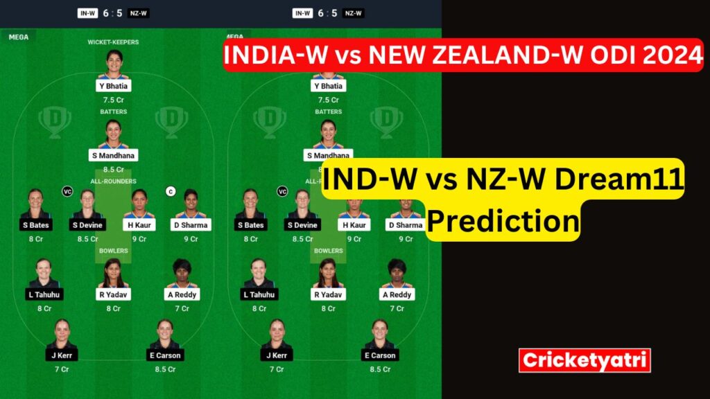 IND-W vs NZ-W Dream11