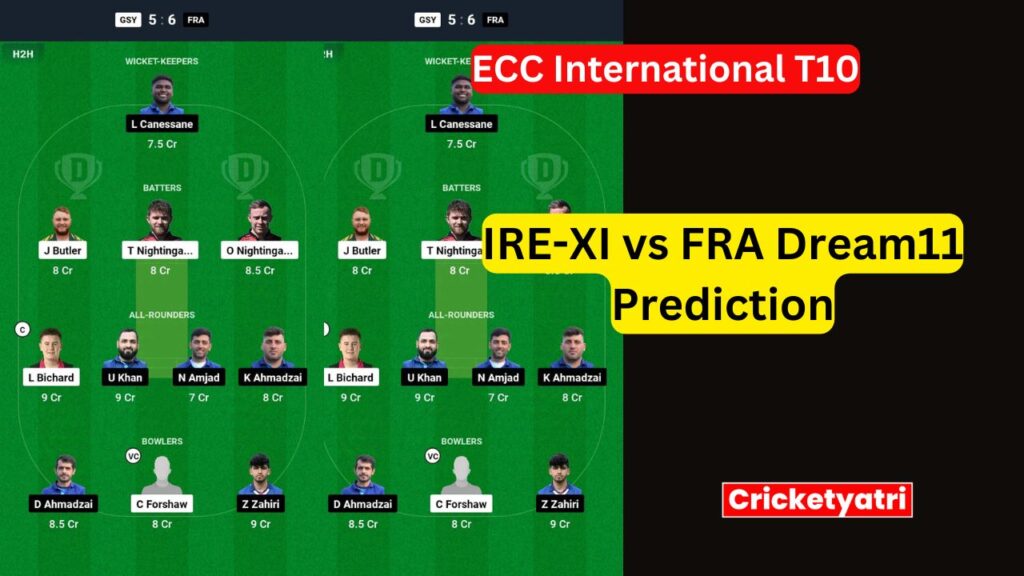 IRE-XI vs FRA Dream11