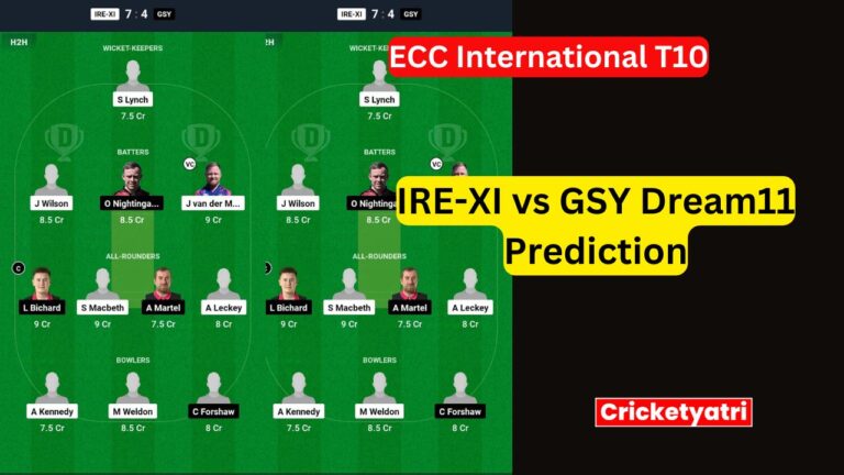 IRE-XI vs GSY Dream11