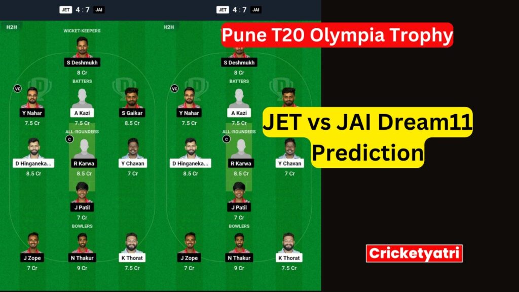 JET vs JAI Dream11