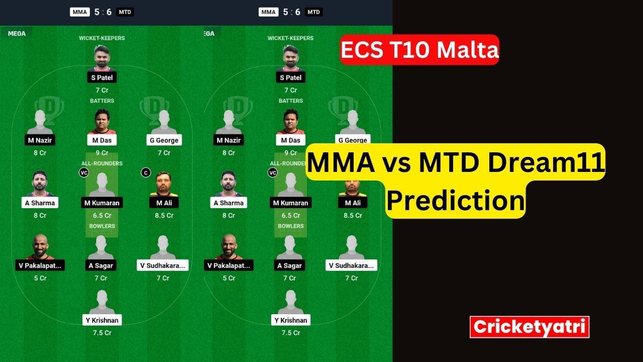 MMA vs MTD Dream11