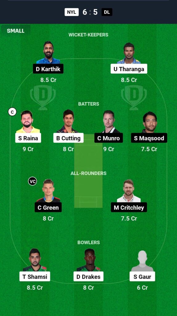 NYL vs DL Dream11