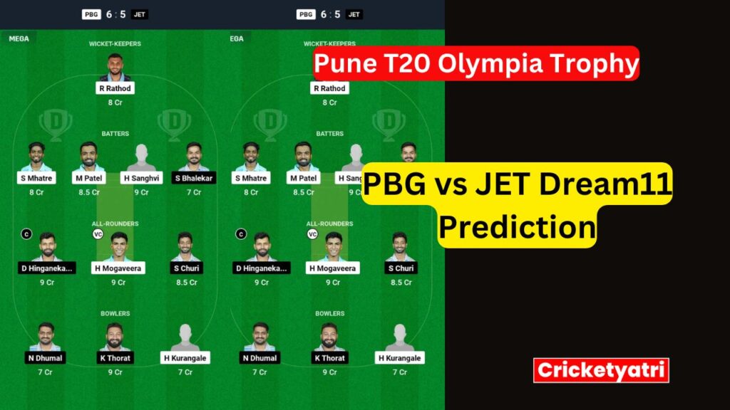 PBG vs JET Dream11