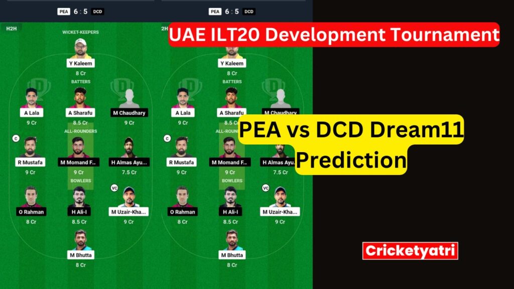 PEA vs DCD Dream11