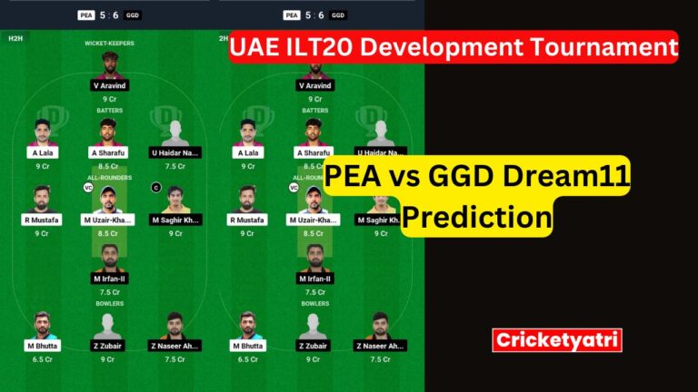 PEA vs GGD Dream11