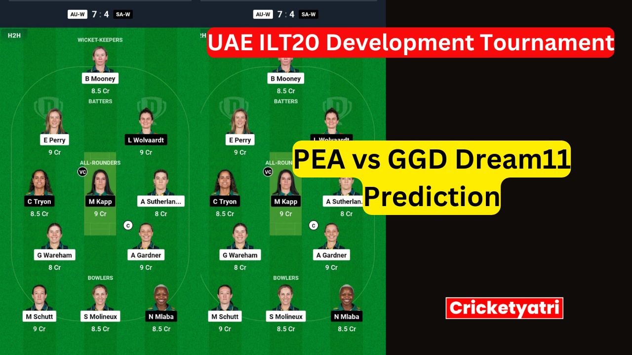 PEA vs GGD Dream11