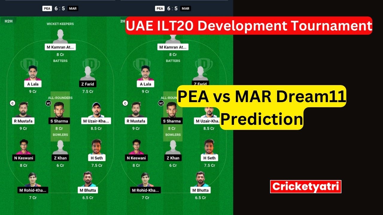 PEA vs MAR Dream11