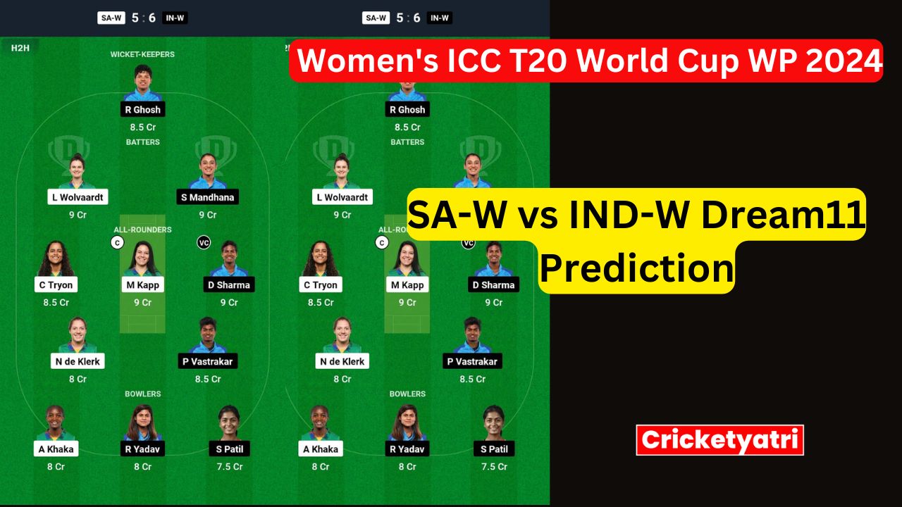 SA-W vs IND-W Dream11