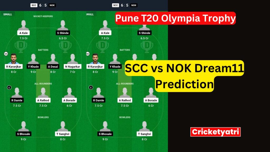 SCC vs NOK Dream11