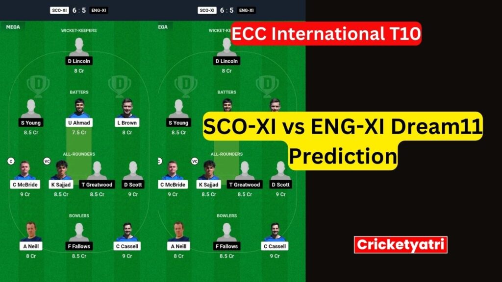 SCO-XI vs ENG-XI Dream11