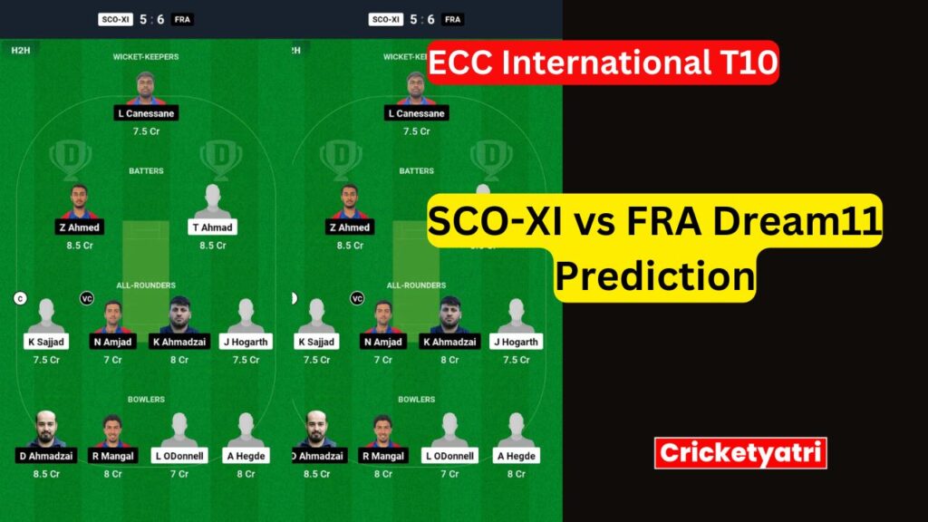 SCO-XI vs FRA Dream11