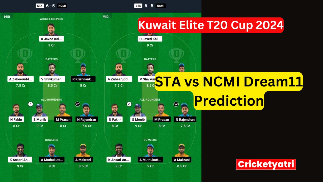 STA vs NCMI Dream11