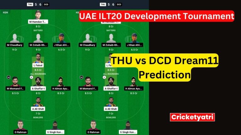 THU vs DCD Dream11