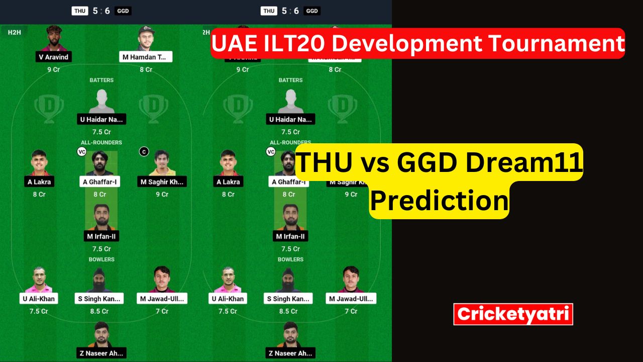 THU vs GGD Dream11