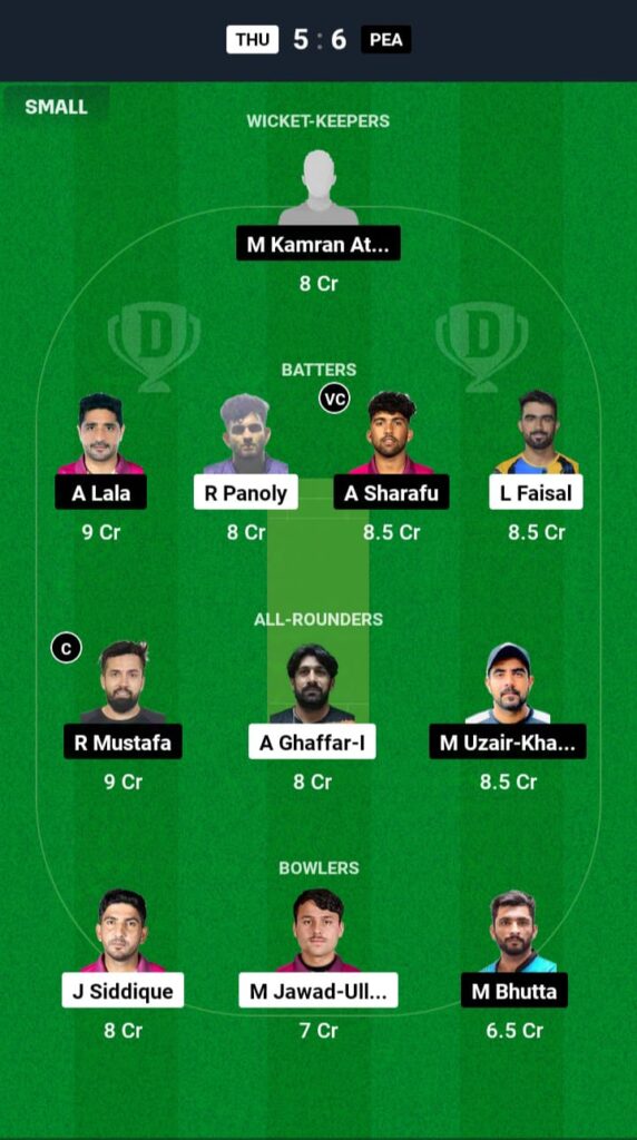 THU vs PEA Dream11