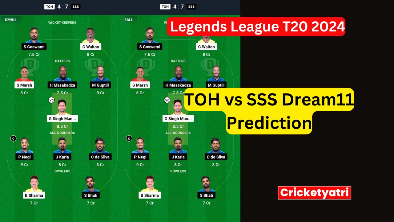 TOH vs SSS Dream11